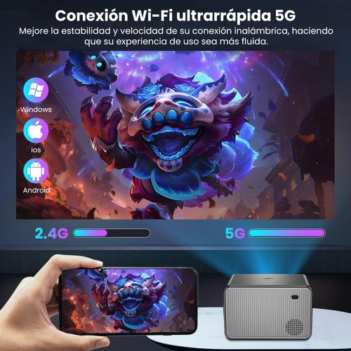 Proyector Portátil Profesional 4k Android Full Hd 5g Wifi
