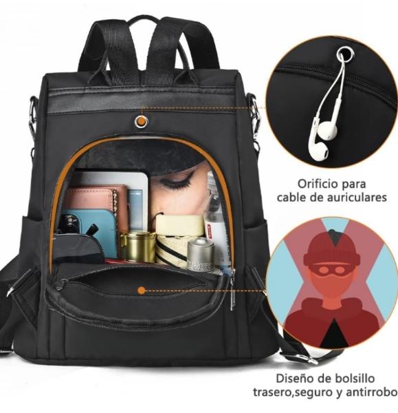Mochila antirrobo impermeable Oxford gran capacidad 