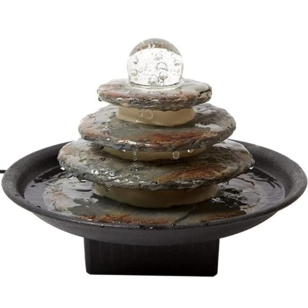 Fuente zen decorativa interior exterior portátil 4 niveles 