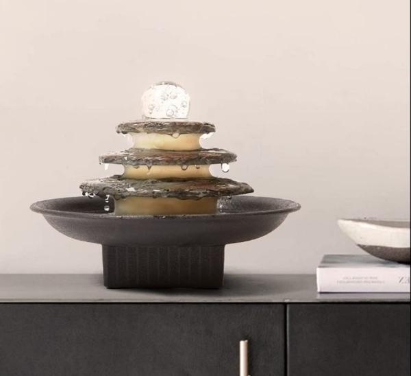Fuente zen decorativa interior exterior portátil 4 niveles 