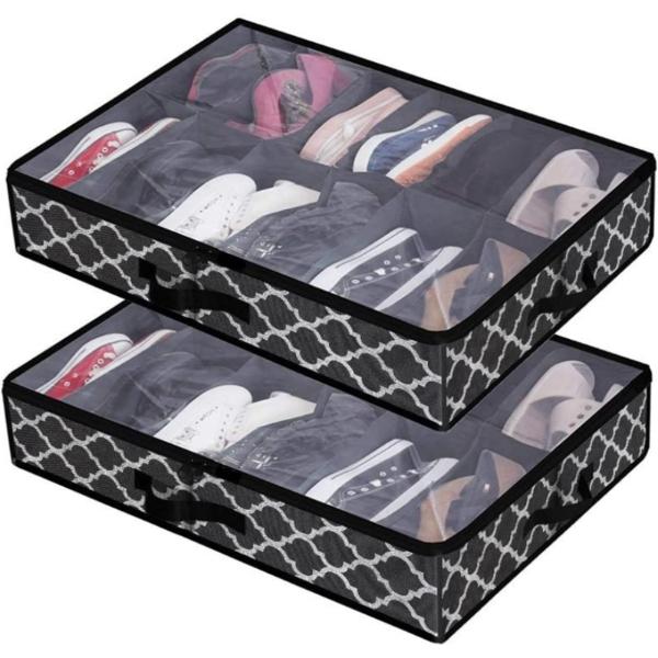 Zapatera organizador bajo cama pack de 2 
