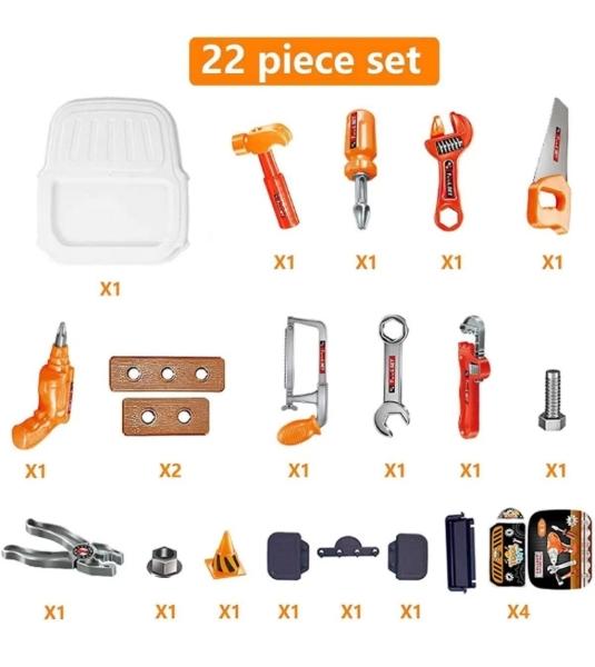 Juguete caja de herramientas infantil didáctico 22 piezas