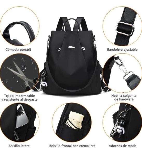 Mochila antirrobo impermeable Oxford gran capacidad 