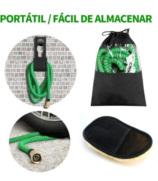 Manguera expandible 15 metros con accesorios reforzado 