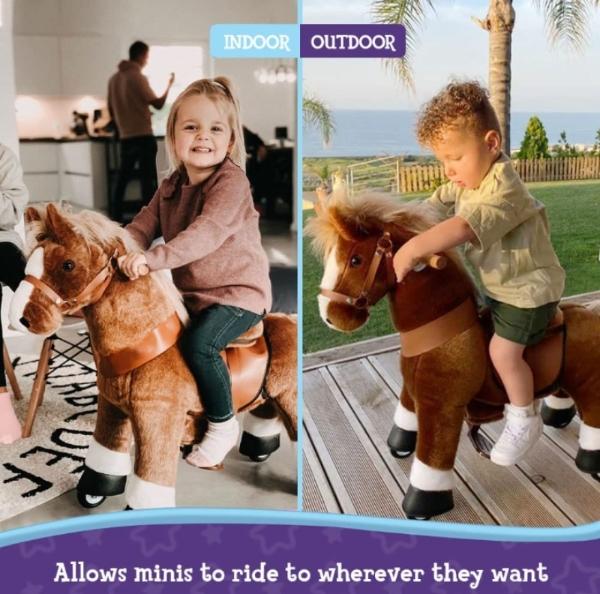 Pony para niños no eléctrico mecánico movimiento real