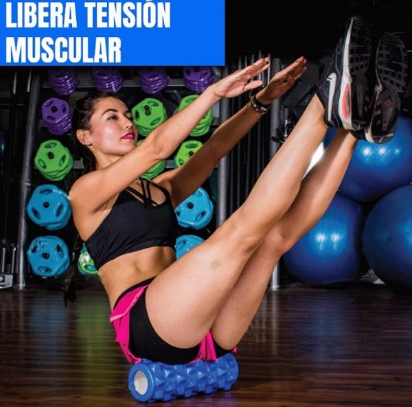 Cilindro de hule espuma para automasaje y relajación de músculos 