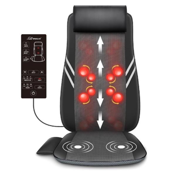 Masajeador de asiento con terapia de calor flexible portátil espalda 