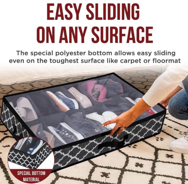 Zapatera organizador bajo cama pack de 2 