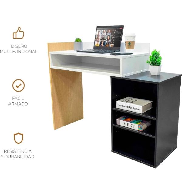 Escritorio moderno minimalista amplio laptop oficina casa 