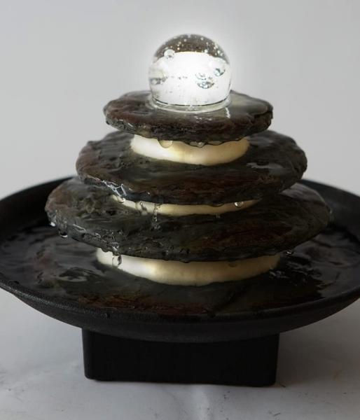 Fuente zen decorativa interior exterior portátil 4 niveles 
