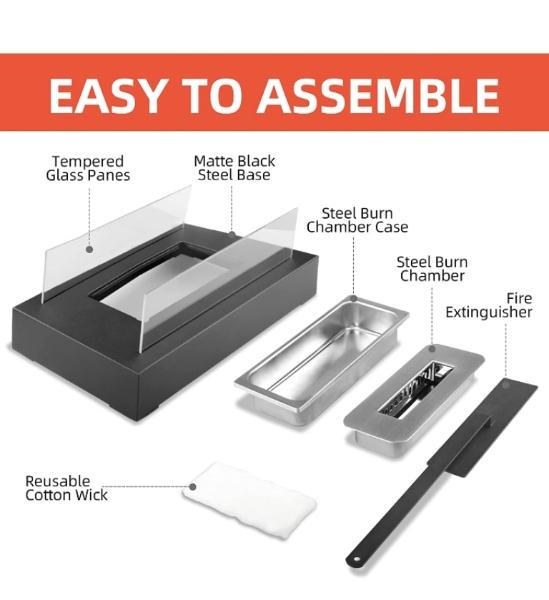 Chimenea portátil ecológica interior exterior bioetanol 