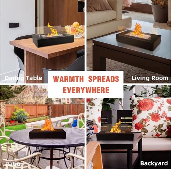 Chimenea portátil ecológica interior exterior bioetanol 