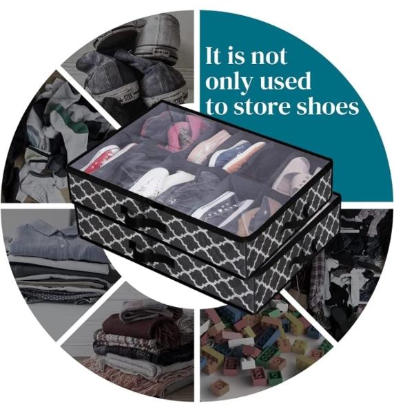 Zapatera organizador bajo cama pack de 2 