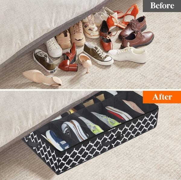 Zapatera organizador bajo cama pack de 2 