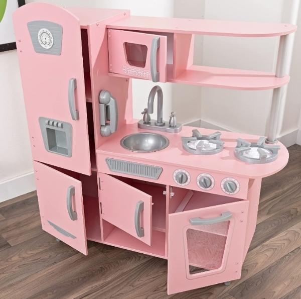 Cocina infantil didáctica vintage madera