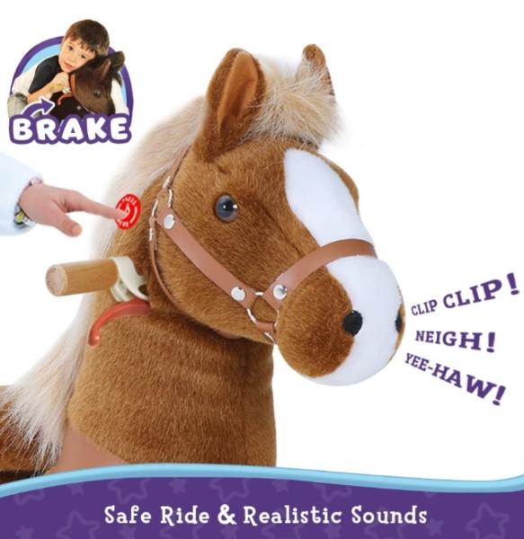 Pony para niños no eléctrico mecánico movimiento real