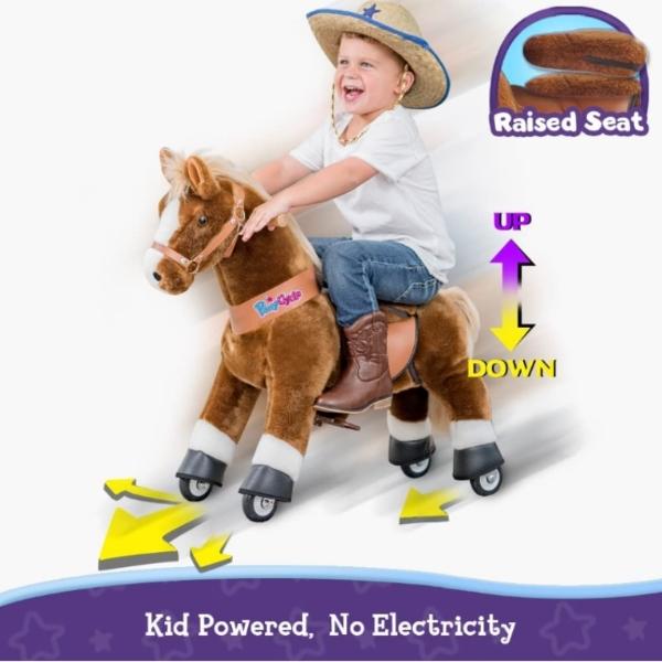Pony para niños no eléctrico mecánico movimiento real