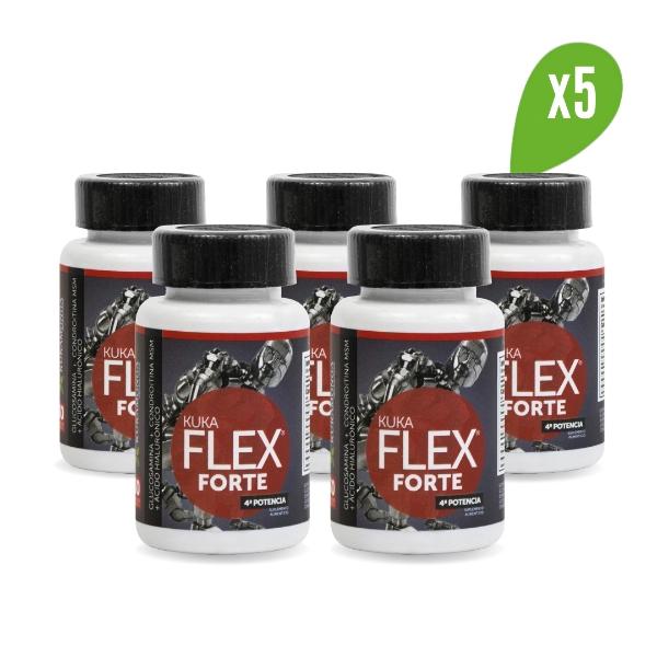 Kit De 5 Frascos De Kuka Flex Forte- 30 Tabs