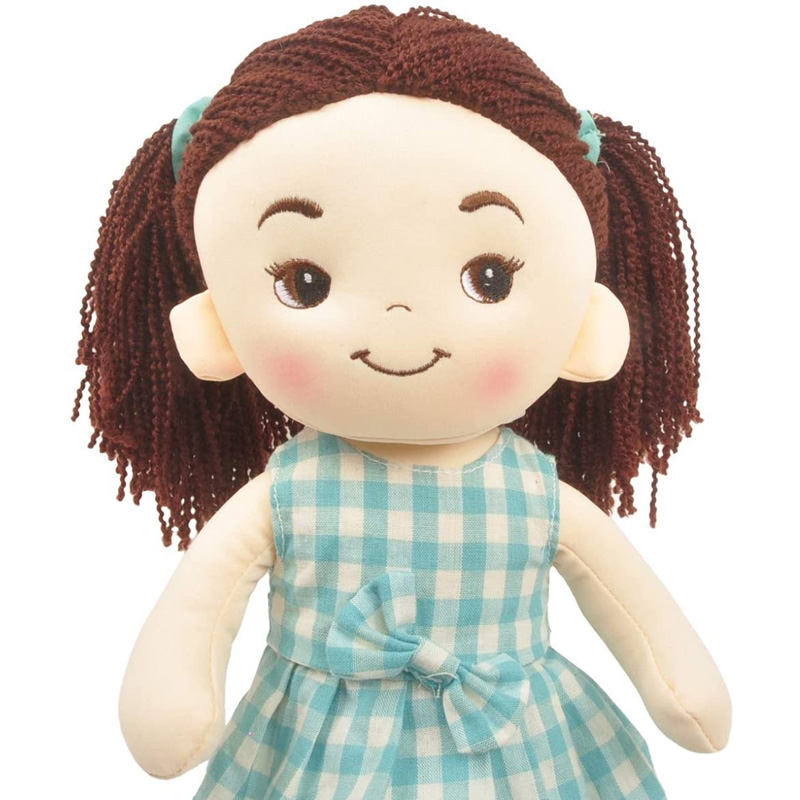 Muñeca De Trapo y Tela Crystal Color Verde