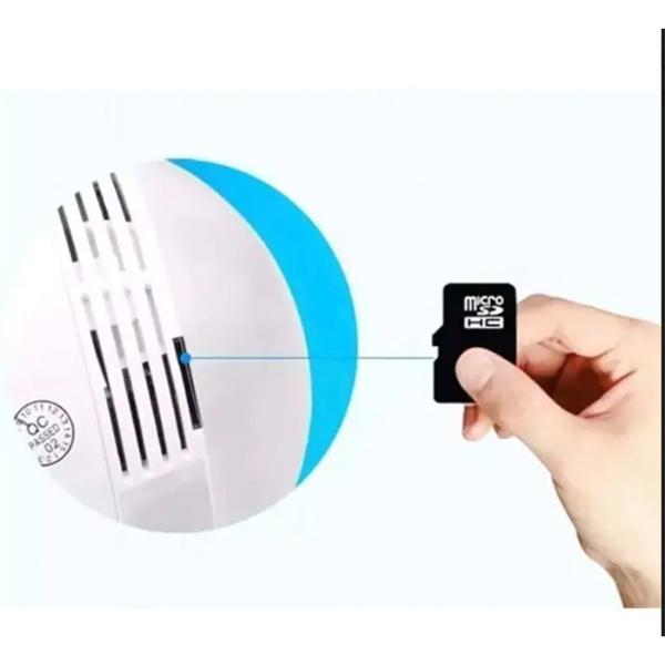 Cámara espía Foco de 360 Grados Wifi 1080p Micro Sd Panorámica