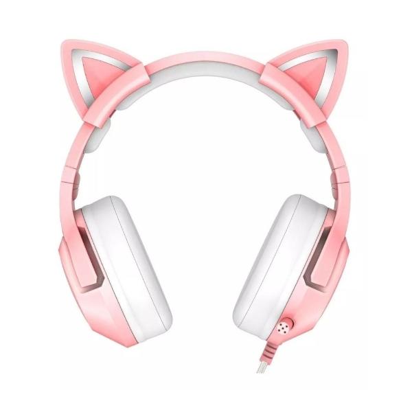 Audífonos gamer alámbricos Gadgets&Fun con orejas de gato RGB