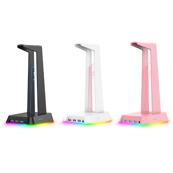 Soporte gamer para audífonos Gadgets&Fun RGB entrada 3.5 y 7.1