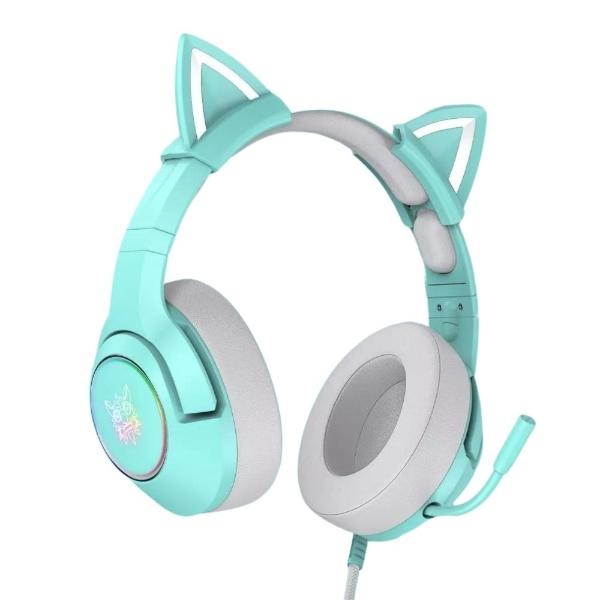 Audífonos gamer alámbricos Gadgets&Fun con orejas de gato RGB
