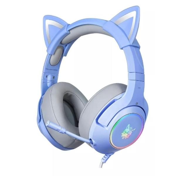 Audífonos gamer alámbricos Gadgets&Fun con orejas de gato RGB