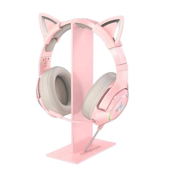 Audífonos gamer alámbricos Gadgets&Fun con orejas de gato RGB