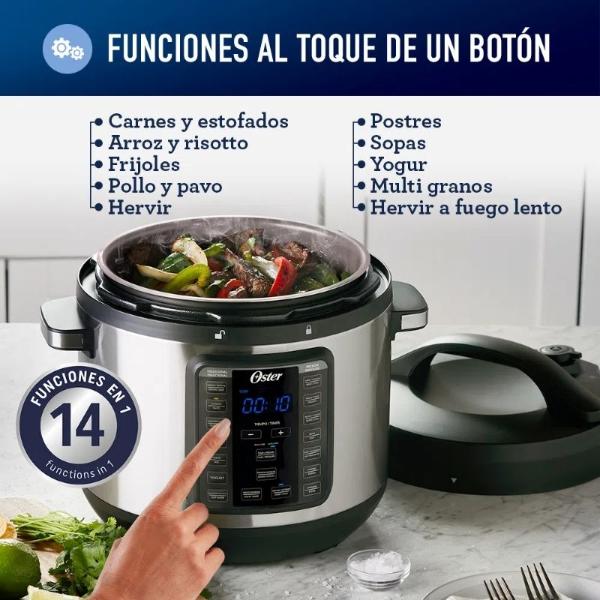Multi-Olla Oster rápida XL 7,5 litros 14 funciones CKSTPCEC8801