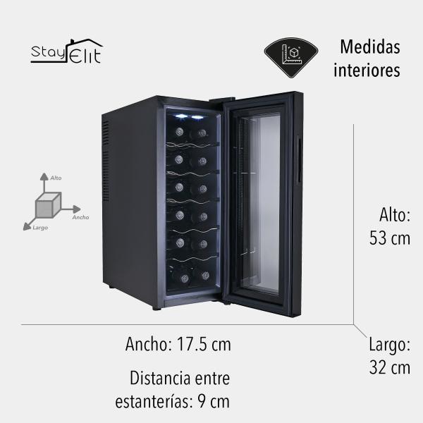 Cava De Vinos Enfriador 12 Botellas Hogar Bar Stay Elit
