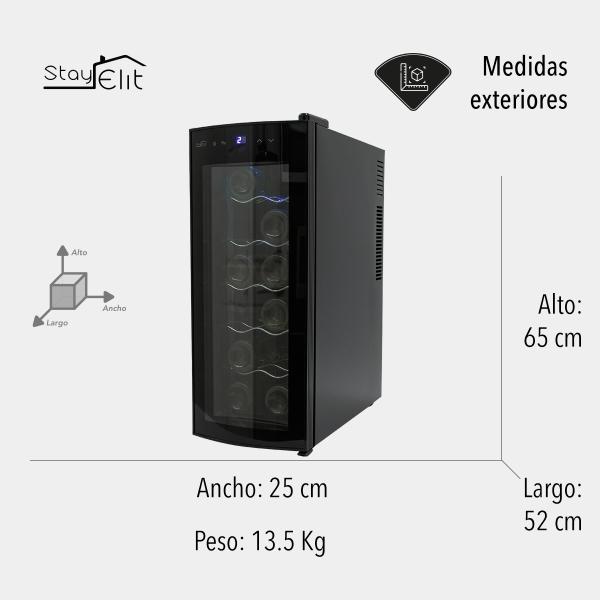 Cava De Vinos Enfriador 12 Botellas Hogar Bar Stay Elit