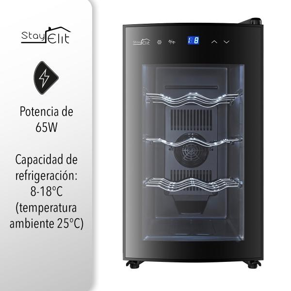 Cava De Vinos Enfriador 8 Botellas Hogar Bar Stay Elit