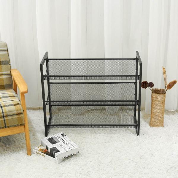 Zapatera De Metal 3 Niveles Organizador Estante Para Zapatos