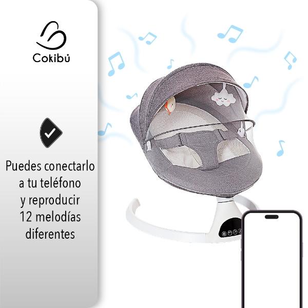 Silla Mecedora Para Bebé Gris