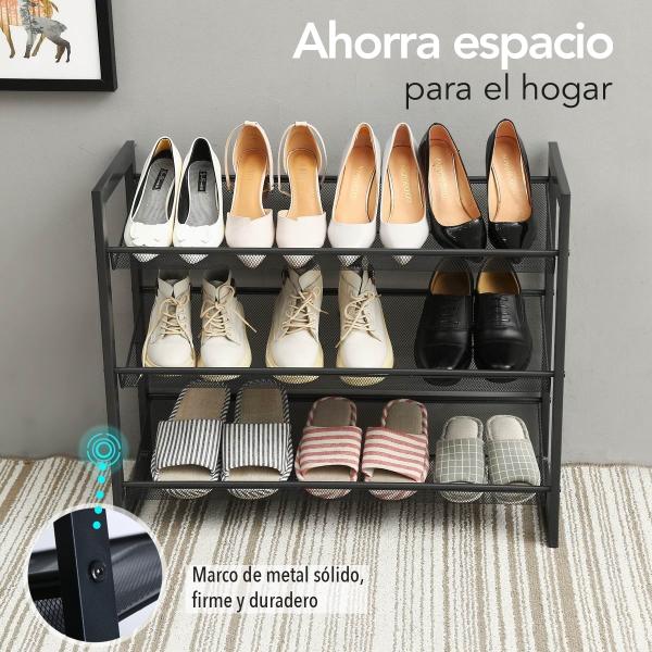 Zapatera De Metal 3 Niveles Organizador Estante Para Zapatos
