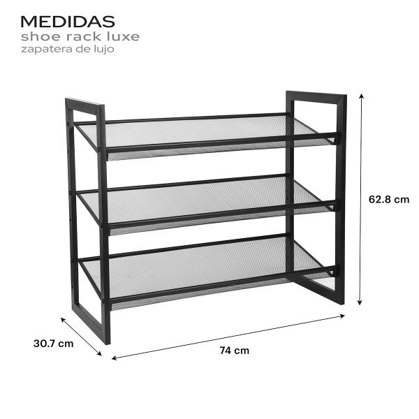 Zapatera De Metal 3 Niveles Organizador Estante Para Zapatos
