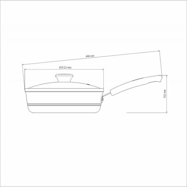 Sartén Hondo Con Tapa Tramontina Rockstar 2,5 L