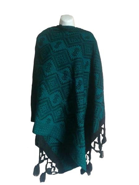 Rebozo Artesanal Grueso Verde Esmeralda