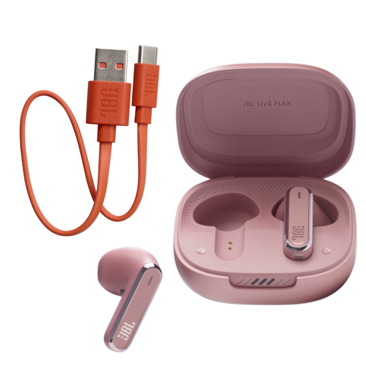 Audifonos JBL Live Flex Personi-fi 2.0 Noise Cancelling 40 Horas Rosa