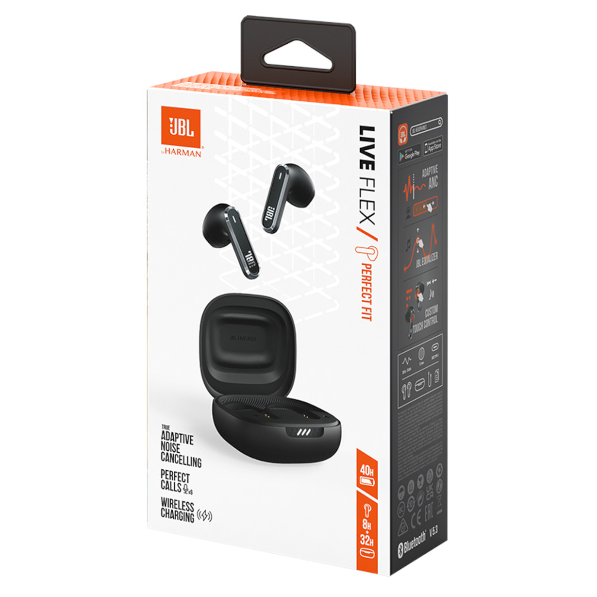 Audifonos JBL Live Flex Personi-fi 2.0 Noise Cancelling 40 Horas Negro