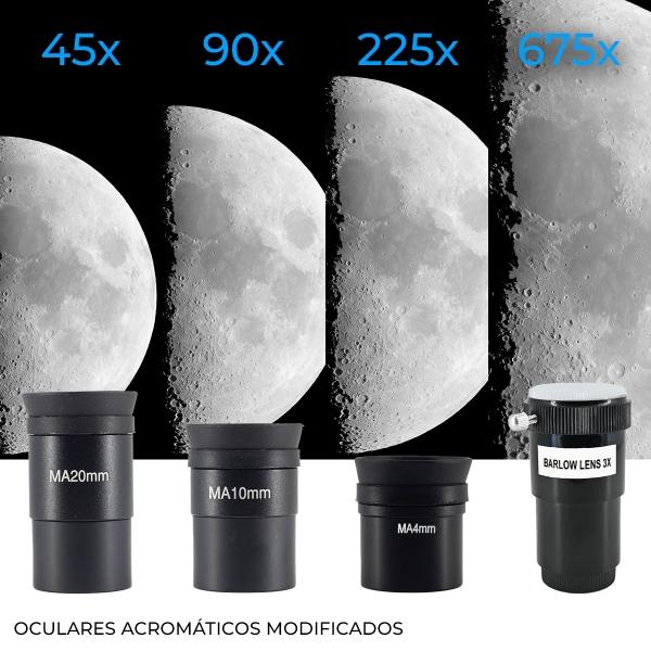 Telescopio Quasar Professional Q114 675x Con Adaptador Smartphone