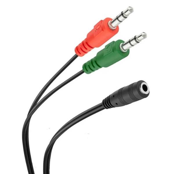 Cable D 2 Plug A Jack 3,5 Mm Trrs Divisor Microfono Audifono