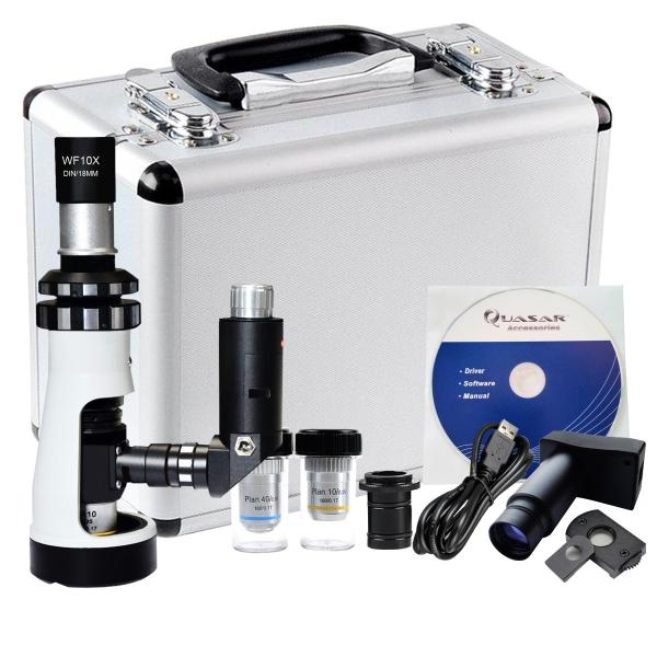 Microscopio Quasar Qm33 Metalúrgico Industrial Y Petrográfico Con Cámara