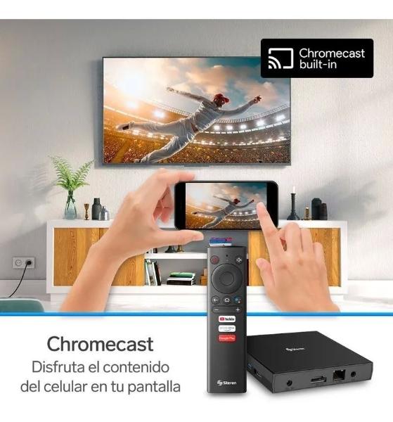 Android Tv Box 4k Wifi 16gb Control Por Voz Google Assistant Color Negro