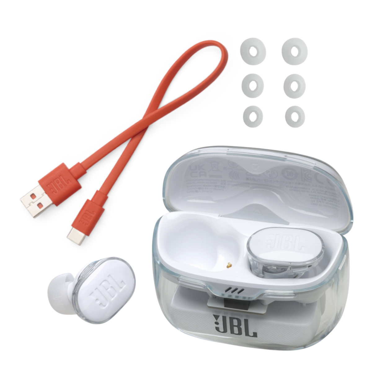 Audifonos JBL Tune Buds Ghost Edition Bluetooth 5.3 IP54 Blanco