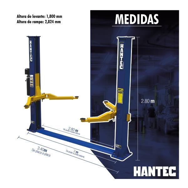 Rampa Automotriz 2 Postes Altura Libre Hidráulica 4.7 Toneladas 220V