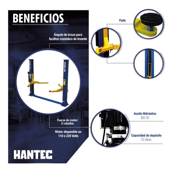 Rampa Automotriz 2 Postes Altura Libre Hidráulica 4.7 Toneladas 220V