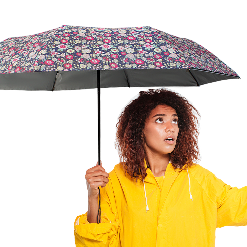 Paraguas de bolsillo Reforzado, Resistente a Vientos y Lluvias Fuertes, Unisex Fácil de Transportar y Reforzado con 8 varillas.