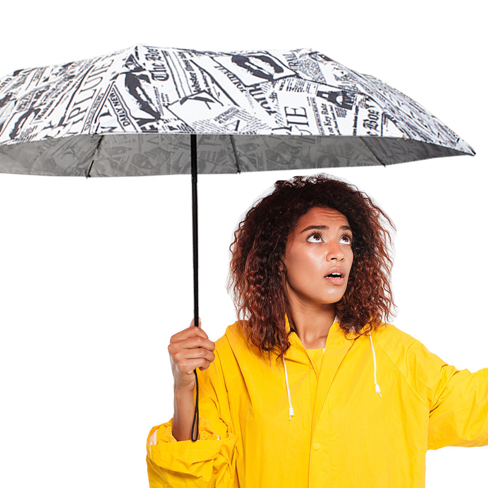Paraguas de bolsillo Reforzado, Resistente a Vientos y Lluvias Fuertes, Unisex Fácil de Transportar y Reforzado con 8 varillas.